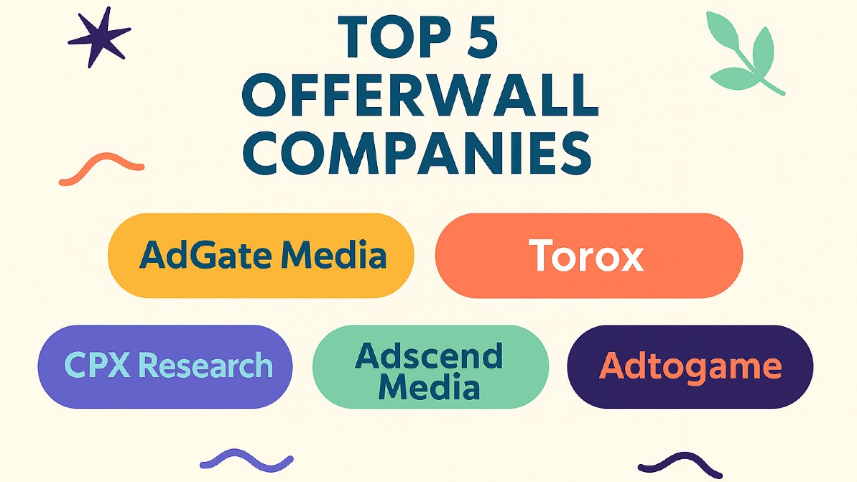 Best Offerwalls: AdGate Media, Torox, CPX Research, Adscend Media & Adtogame Analysis