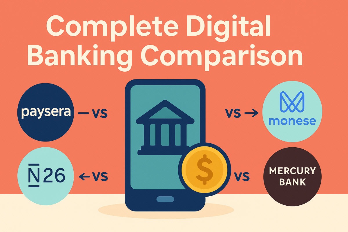 Complete Digital Banking Comparison: Paysera vs N26 vs Monese vs Mercury Bank - Ultimate Guide for Business and Personal Banking