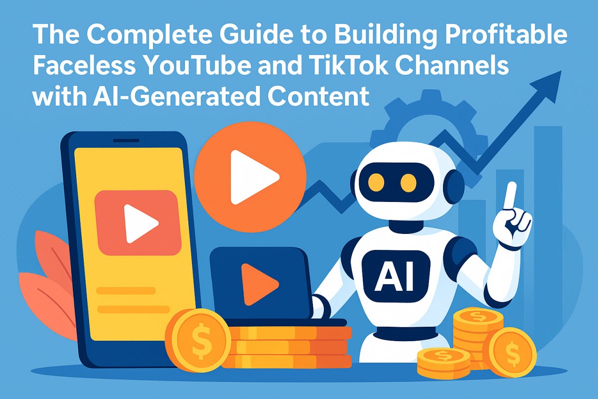 The Complete Guide to Building Profitable Faceless YouTube and TikTok Channels with AI-Generated Content