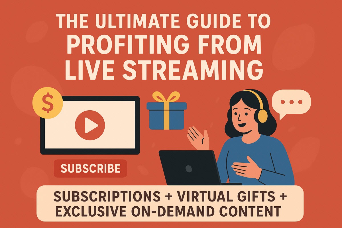 The Ultimate Guide to Profiting from Live Streaming: Subscriptions + Virtual Gifts + Exclusive On-Demand Content